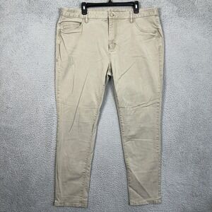 Rhone Mens 40 Slim Fit Jeans Tapered Leg Tan Stretch 5 Pockets Denim Casual EUC